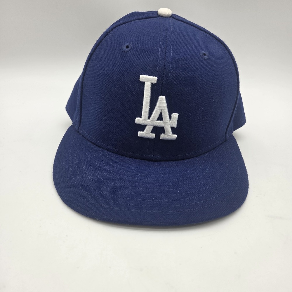 LA Dodgers New Era 59Fifty Hat Cap 7 1/4 On-Field Blue Authentic Headwear
